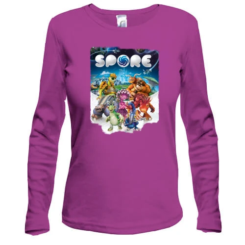 Жіночий лонгслів з постером гри SPORE