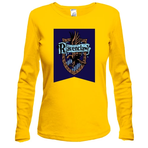 Жіночий лонгслів, жовтий, з гербом Ravenclaw (Harry Potter)