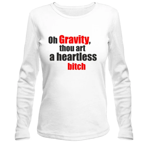 Жіночий лонгслів, Білий, Gravity Шелдона