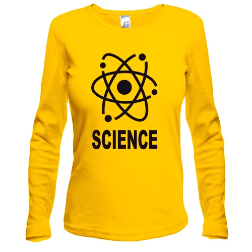 Женский лонгслив, Желтый, Шелдона science
