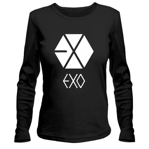 Женский лонгслив, Черный, EXO