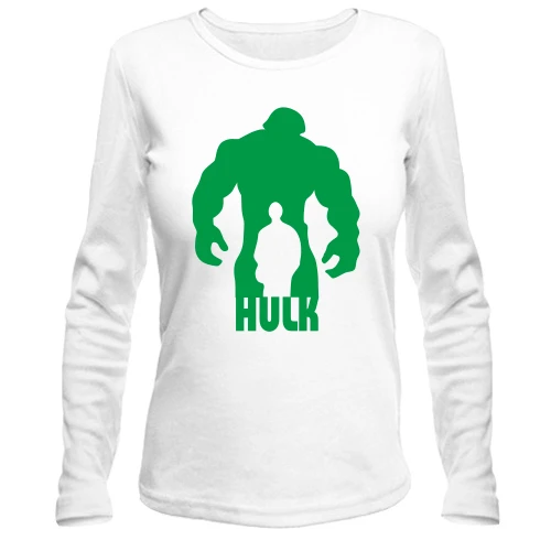 Жіночий лонгслів із силуетом Халка та написом HULK
