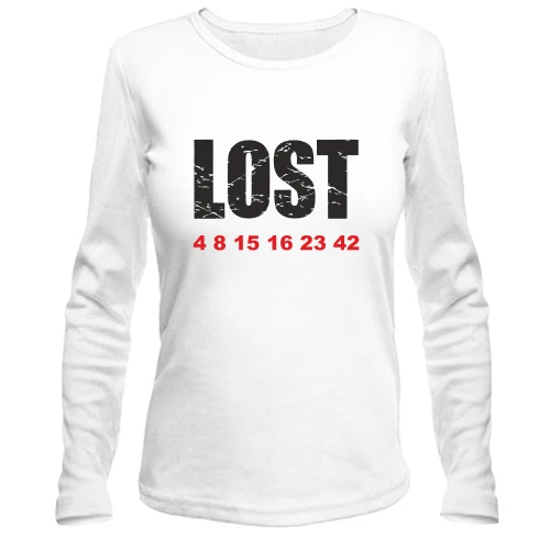 Жіночий лонгслів, білий, Lost