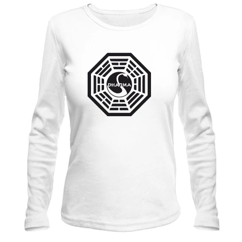 Жіночий лонгслів, білий, DHARMA Initiative