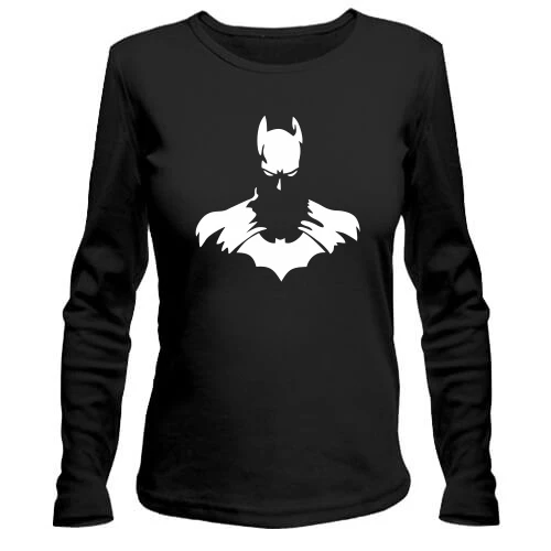 Женский лонгслив, Черный, Batman (силуэт)