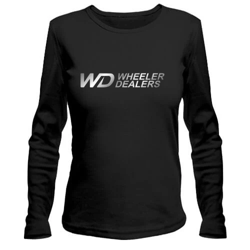 Жіночий лонгслів, чорний, Wheeler Dealers (Автодилери)