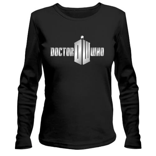 Жіночий лонгслів, чорний, Доктор Хто