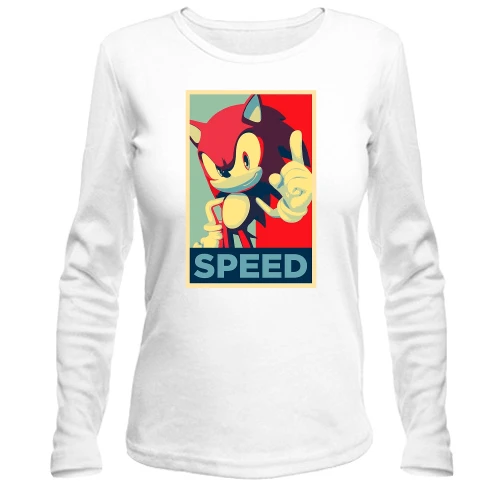 Женский лонгслив с артом Speed (Sonic)