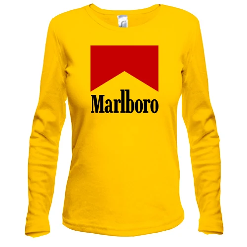 Жіночий лонгслів з написом "Marlboro"