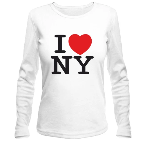 Женский лонгслив I love NY