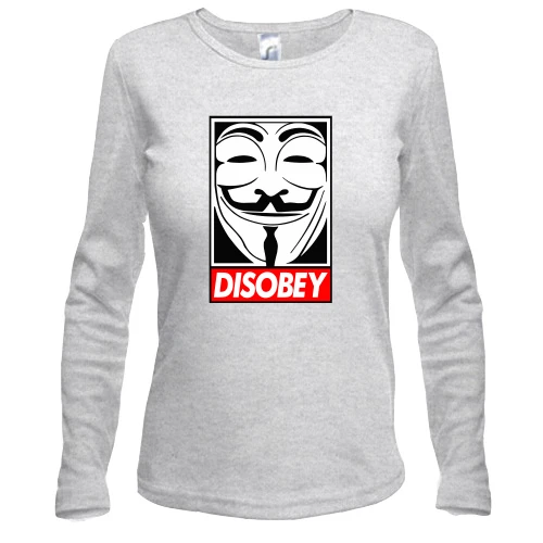 Жіночий лонгслів Disobey ananymus