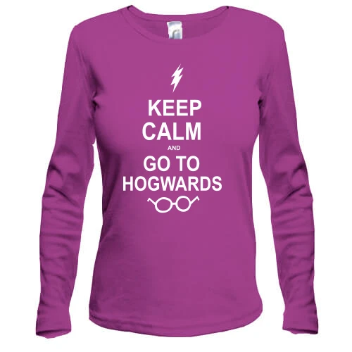 Женский лонгслив Keep calm and go Hogwards