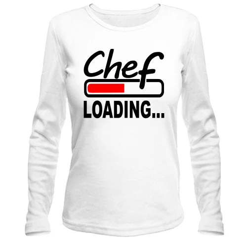 Жіночий лонгслів з написом "chef" шеф-кухар