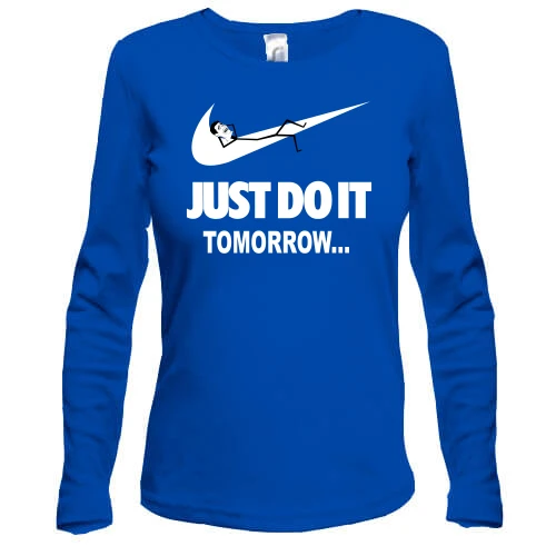 Жіночий лонгслів з написом Just do it Tomorrow