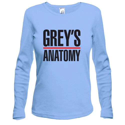 Жіночий лонгслів, синій, Grey's Anatomy (2)