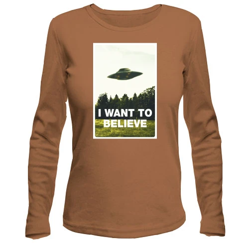 Жіночий лонгслів I want to believe