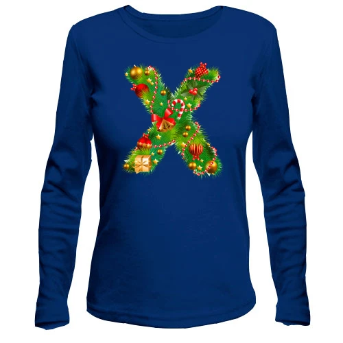 Жіночий лонгслів з написом "Xmas"