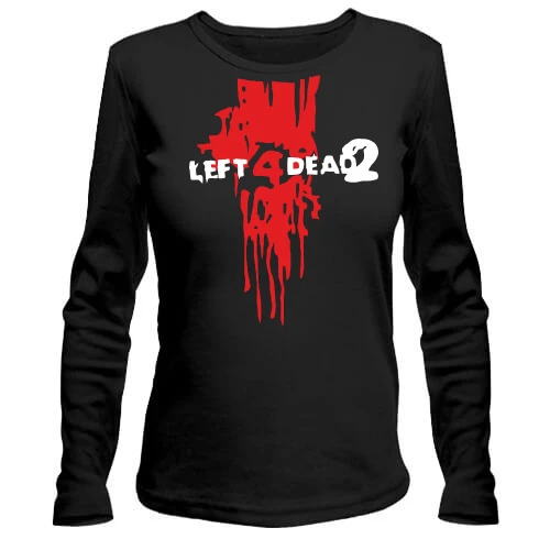 Женский лонгслив Left 4 Dead 2 (кровь из шеи)