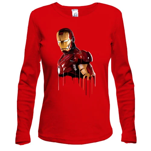 Жіночий лонгслів, червоний, Iron Man