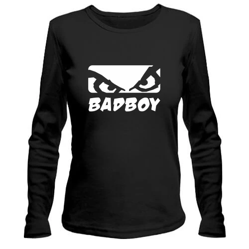 Женский лонгслив, черный, Bad boy (Mix Fight)