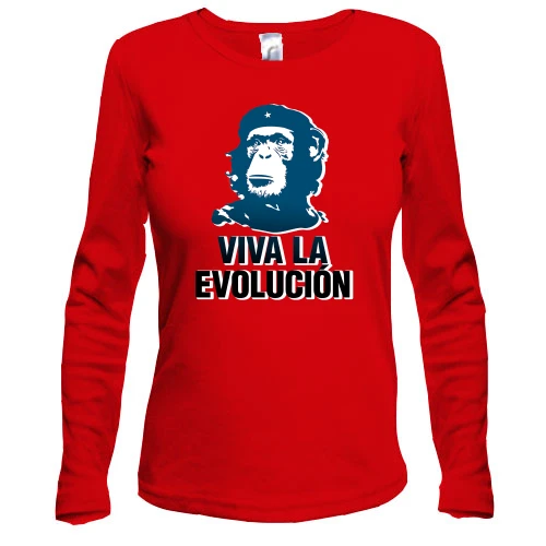 Жіночий лонгслів з надписью "Viva la Evolution"