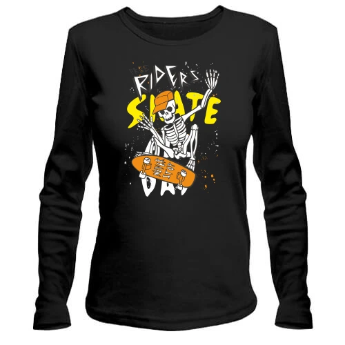 Жіночий лонгслів Skite day Скелет