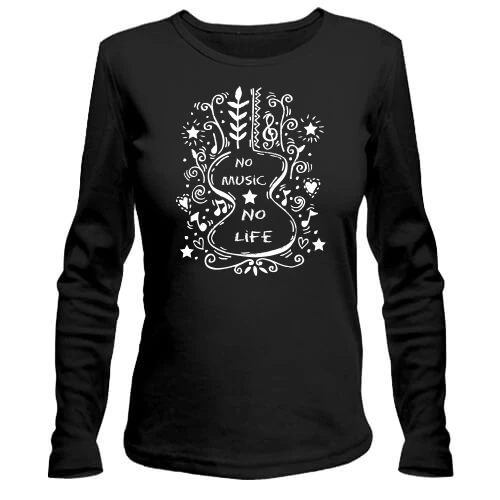 Женский лонгслив Music Life Гитара
