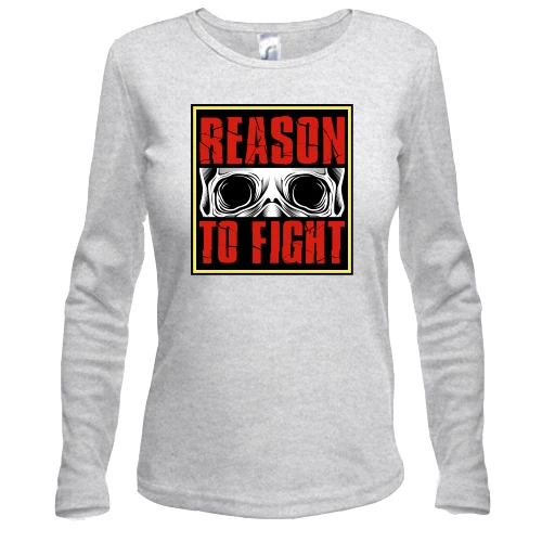 Женский лонгслив Reason to fight Череп