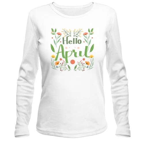 Женский лонгслив Hello April Апрель