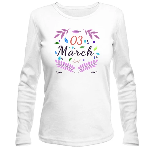 Женский лонгслив March Март