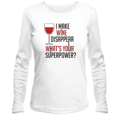 Женский лонгслив Wine Вино