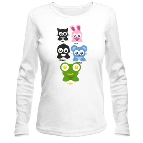 Женский лонгслив Baby Animals Зверьки