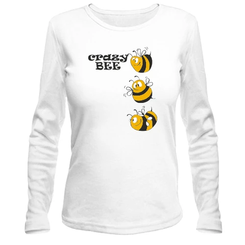 Женский лонгслив Crazy Bee Пчелы