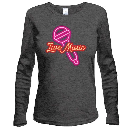 Жіночий лонгслів Live music