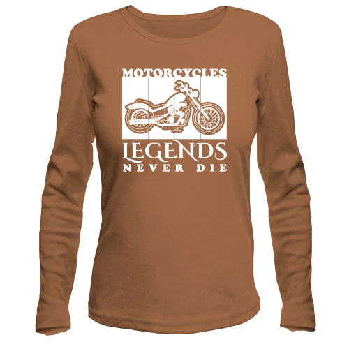Жіночий лонгслів Motorcycles - Legends never die