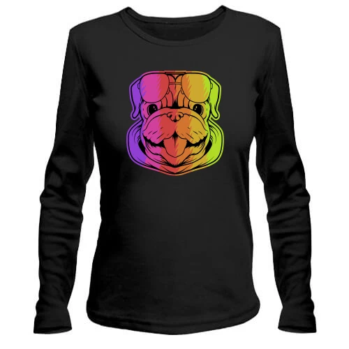Женский лонгслив Rainbow Dog