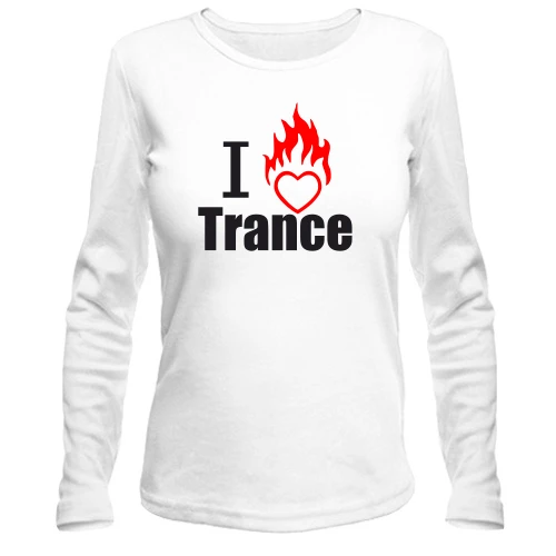 Женский лонгслив I love Trance (3)
