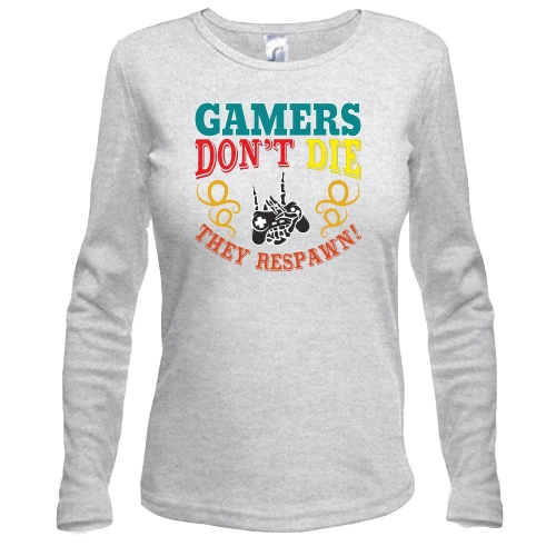 Жіночий лонгслів Gamers not die