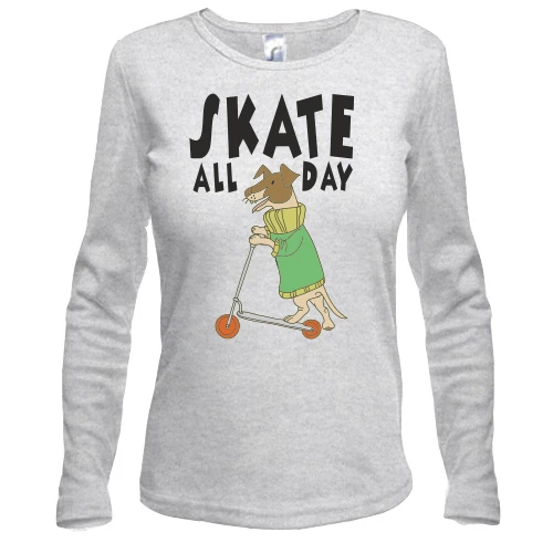 Жіночий лонгслів Skate all day