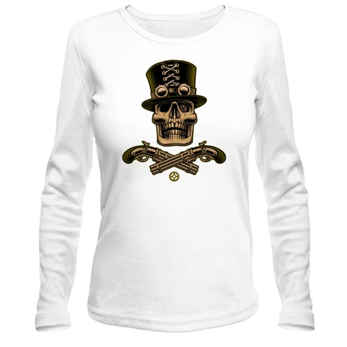 Женский лонгслив Череп Skull and Guns