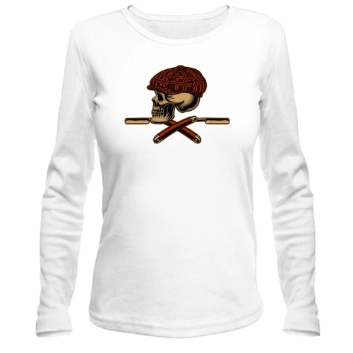 Женский лонгслив Череп Skull and Razors