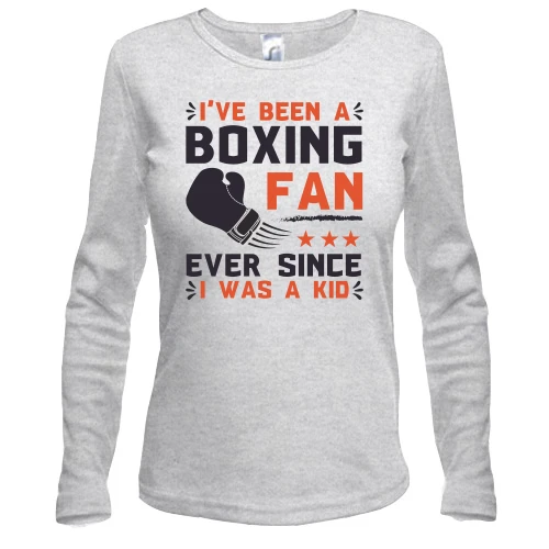 Жіночий лонгслів Boxing fan