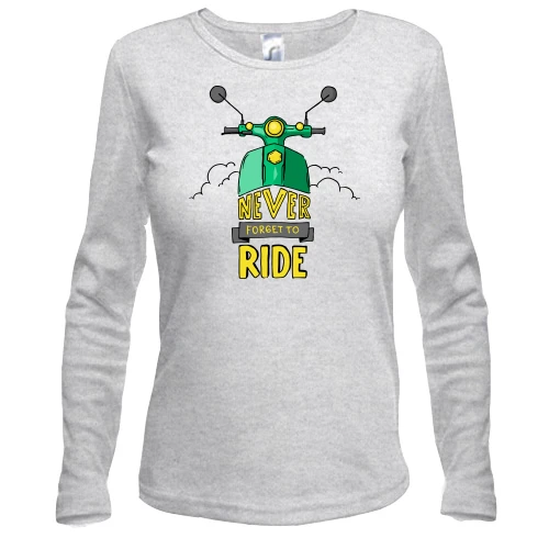 Жіночий лонгслів Never forget to ride