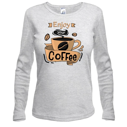 Жіночий лонгслів Enjoy your coffee