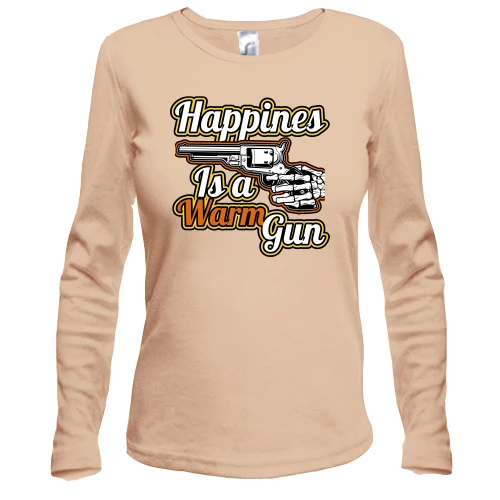 Жіночий лонгслів Happiness is a warm gun