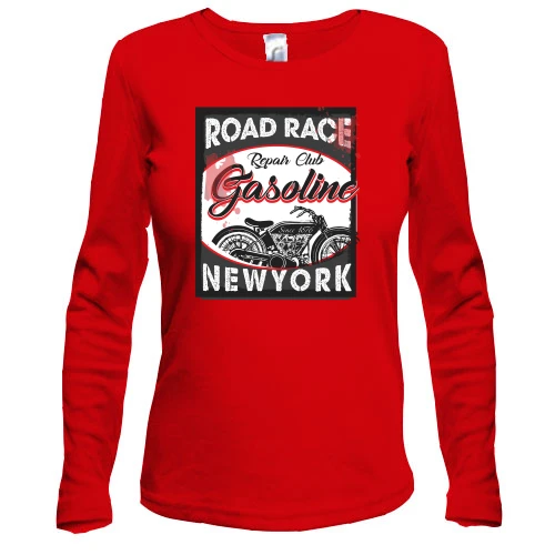 Жіночий лонгслів, Червоний, Road Race New York