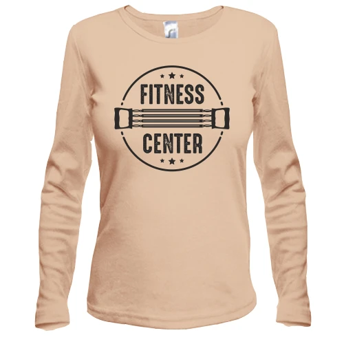 Жіночий лонгслів з написом "FITNESS CENTER"