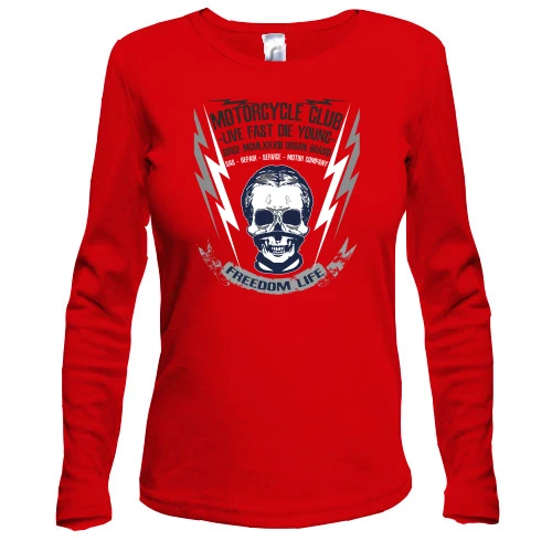 Жіночий лонгслів Motorcycle Club Freedom Life