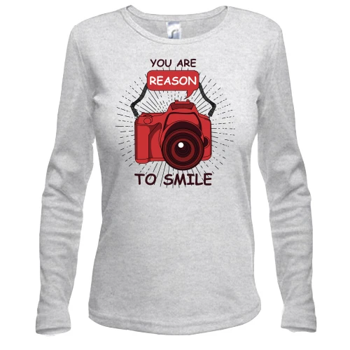 Жіночий лонгслів You are reason to smile