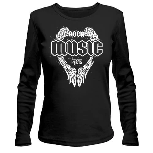 Жіночий лонгслів Rock music star